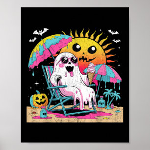 Poster Dead Inside Tan Extérieur Funny Ghost Beach Art