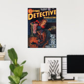 Poster Dead Man39 ; s Alibi Dime Detective Magazine (Bureau à domicile)