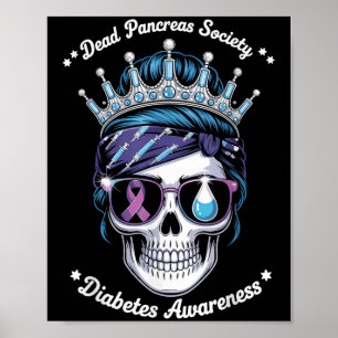 Poster Dead Pancreas Society Shirt Funny Diabetes Award