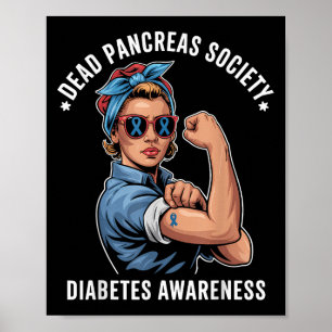 Poster Dead Pancreas Society Shirt Funny Diabetes Award