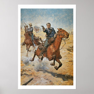 Poster Dead Sure : un cavalier américain de cavalerie dan