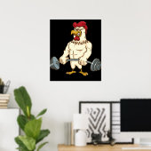 Poster Deadlift Gym Chicken Fitness Bodybuilding (Bureau à domicile)