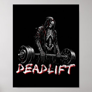 Poster Deadlift Skeleton Halloween Gym plaisanteries Weig