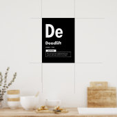 Poster Deadlift - Table Périodique - Mème De Gym Drôle (Cuisine)