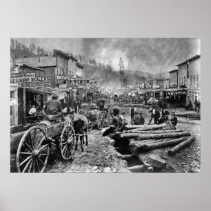 Poster DEADWOOD SOUTH DAKOTA en 1876