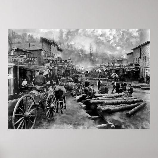 Poster DEADWOOD SOUTH DAKOTA vers 1876 (Devant)