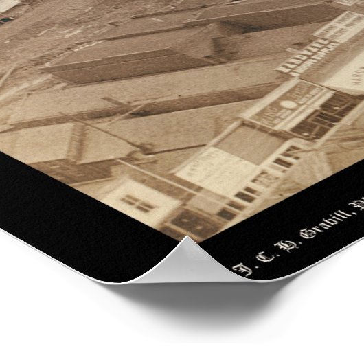 Poster Deadwood Vue du Mt. Moriah SD 1888 (Coin)