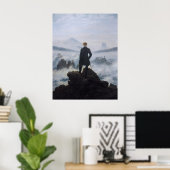 Poster Déambulateur au-dessus de la mer de brouillard (Bureau à domicile)