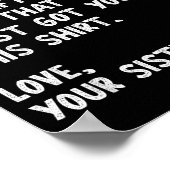 Poster Dear Brother Quote Funny Sibling Humor Joke From S (Coin)