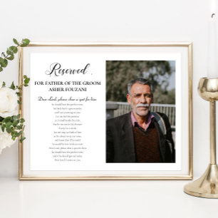 Poster Dear Lord Father of Groom Photo Memorial Wedding