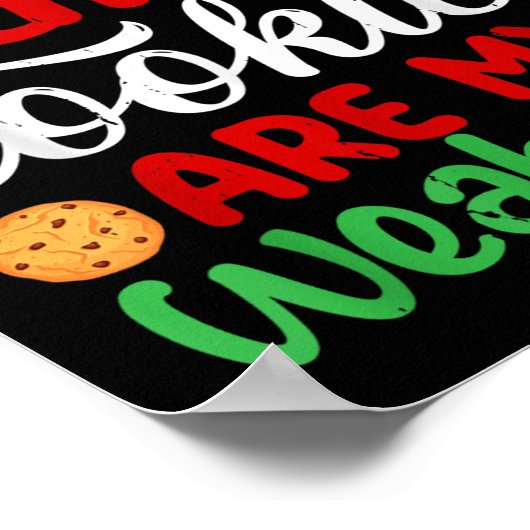 Poster Dear Santa Cookies Are My Weakness! Funny Christma (Coin)