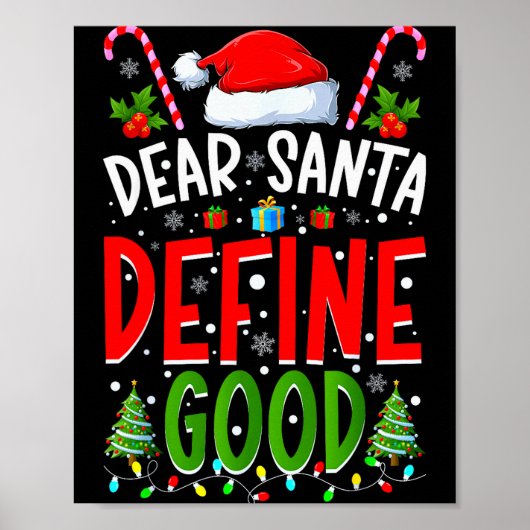 Poster Dear Santa Define Good Matching Christmas Family S (Devant)