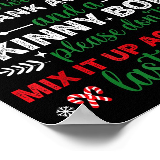 Poster Dear Santa Fat Bank Account Skinny Body Funny Chri (Coin)