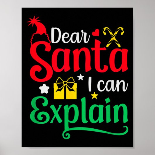 Poster Dear Santa I Can Explain Funny Christmas (Devant)