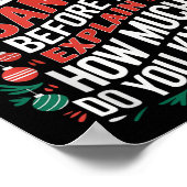 Poster Dear Santa I Can Explain Funny Christmas Pjs Tree (Coin)