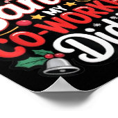 Poster Dear Santa My Co-worker Did It Funny Christmas Cow (Coin)