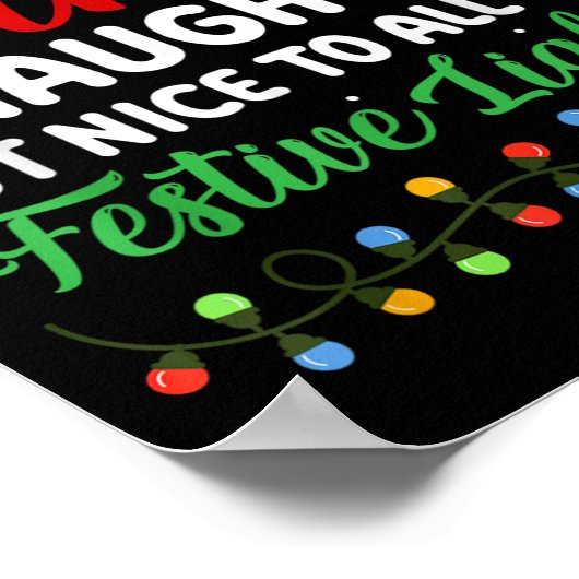 Poster Dear Santa Naughty But Nice To All The Festive Lig (Coin)