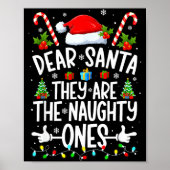Poster Dear Santa They Naughty Ones Christmas Xmas Men Wo (Devant)