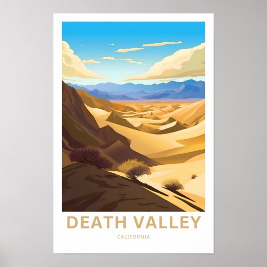 Poster Death Valley California Travel Print (Devant)
