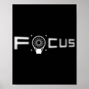 Poster Débardeur de typographie floue du basket-ball Focu