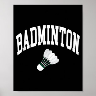 Poster Débardeur graphique joueur de badminton navette