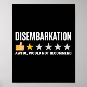 Poster Débarquement Affreux Ne Recommanderait Pas Drôle C