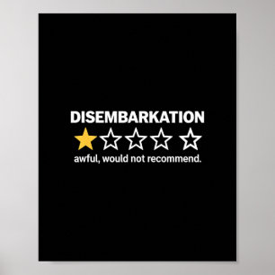 Poster Débarquement Affreux Ne Recommanderait Pas Drôle C