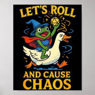 Poster Débarquons Et Semons Le Chaos Grenouille Magicien