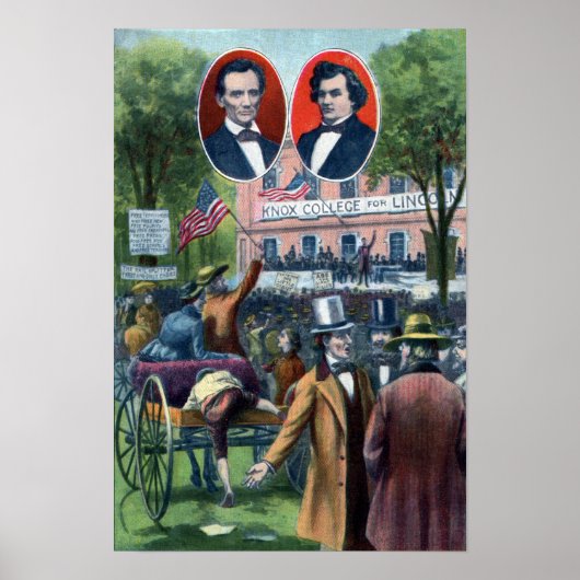 Poster Débat Lincoln-Douglas de 1858 (Devant)