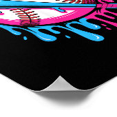 Poster Débit De Baseball Pour Garçons Ice Cream Drip Jeun (Coin)