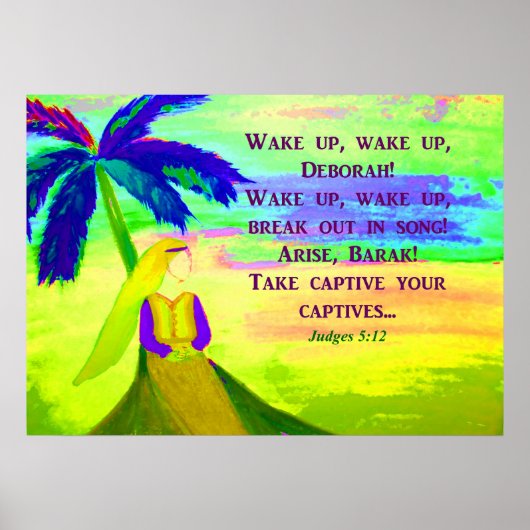 Poster Deborah under Palm Tree (Devant)