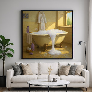 Poster Débordement de bulle - Style Peinture Art Intérieu
