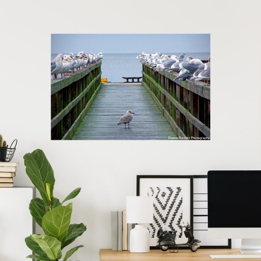 Poster Debout dans la foule (Bureau à domicile)