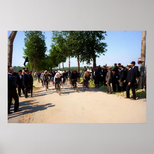 Poster Début du premier Tour de France vers 1903 (Devant)