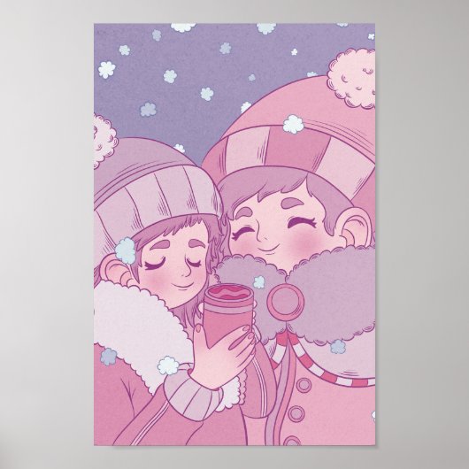 Poster Début hiver neige (Devant)