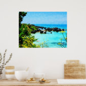 Poster DÉBUT MOINS DE 20 $ - Plage à St. George Bermuda (Cuisine)