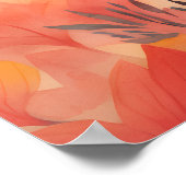 Poster Début radiant : lever du soleil, Montagnes, Fleurs (Coin)