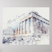 Poster Décalcomanie pour mur Sites Antiques Parthénon Ath (Devant)