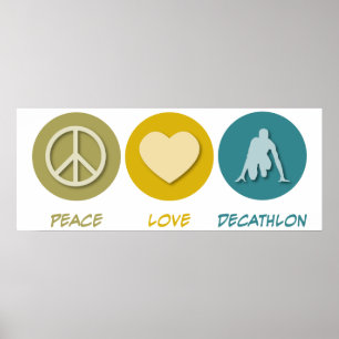 Poster Décathlon d'amour de paix