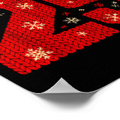 Poster December 25 Knit Style Christmas Day Snowflake (Coin)