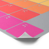 Poster Décembre 2023 calendrier planificateur jours coule (Coin)