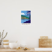 Poster Deception Pass State Park Bridge Washington Retro (Cuisine)