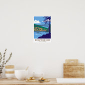 Poster Deception Pass State Park Bridge Washington Retro (Cuisine)