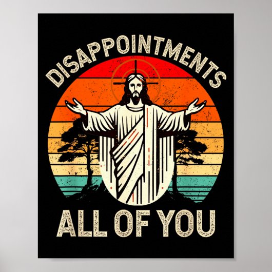 Poster Déception Rétro Vintage Vous Tous Chrétiens (Devant)