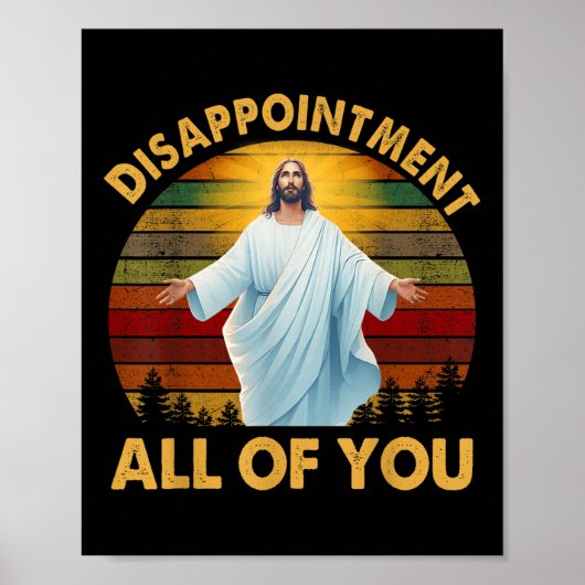 Poster Déception Rétro Vous Tous Chrétien Jésus Hu (Devant)