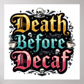 Poster Décès avant décaf (Devant)