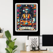 Poster Décès avant la collecte de la carte Tarot Decaf (Bureau à domicile)