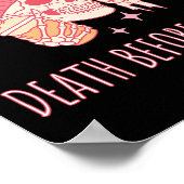 Poster Décès De Café Avant Le Squelette De Crâne Décaf (Coin)