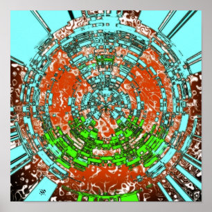 Poster Décès De L'Atlantide - Pareidolia motif