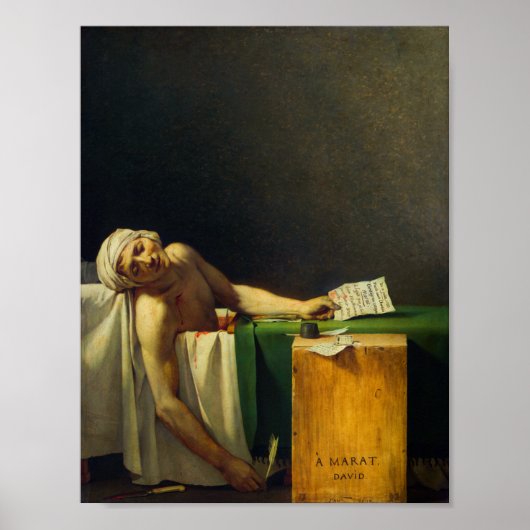 Poster Décès de Marat par Jacques-Louis David (Devant)